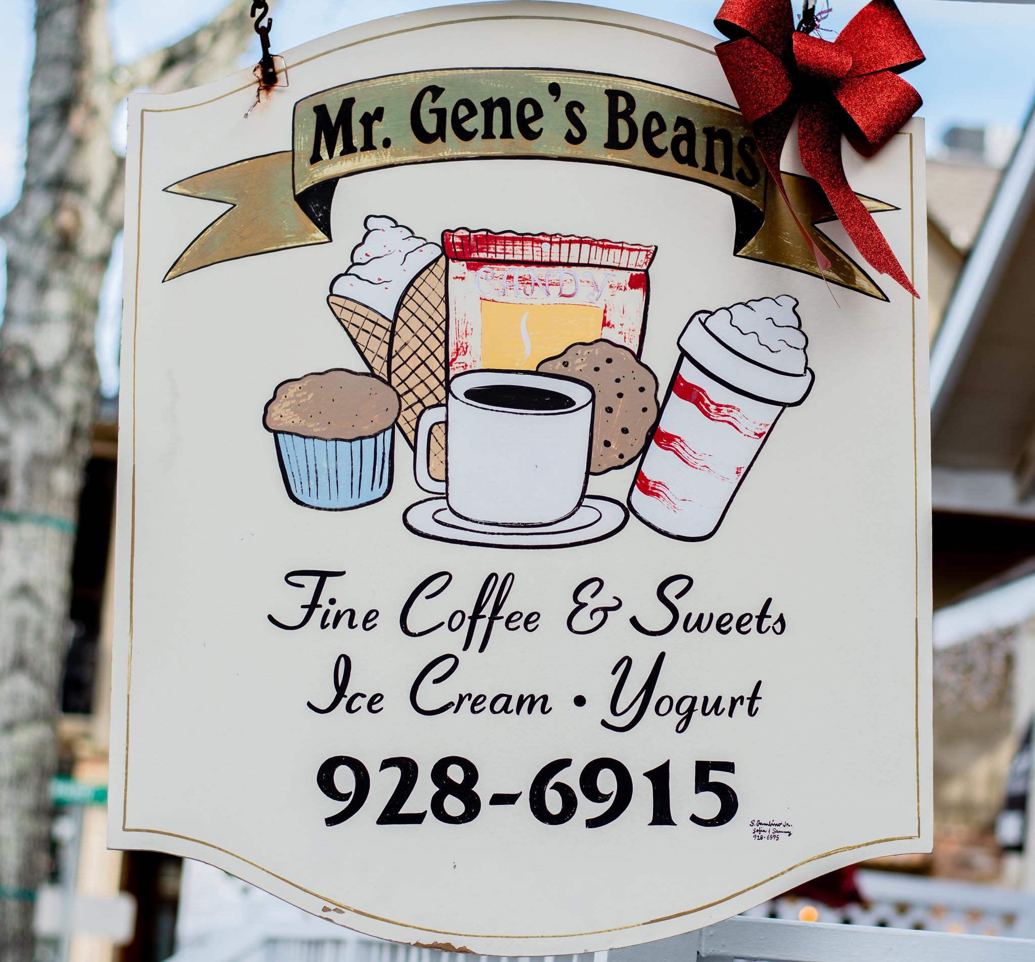 Mr. Gene's Beans Ice Cream Sign