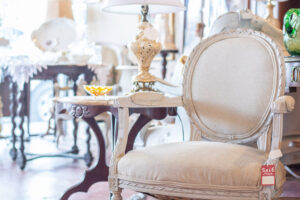 French furniture at antique shop
