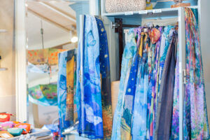 Colorful Blue Scarves