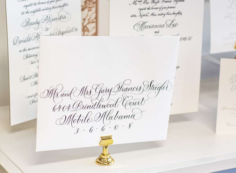 wedding calligraphy examples