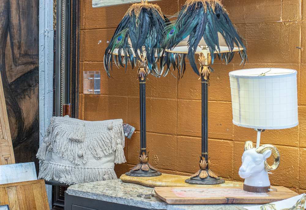 Peacock Feather Lamp