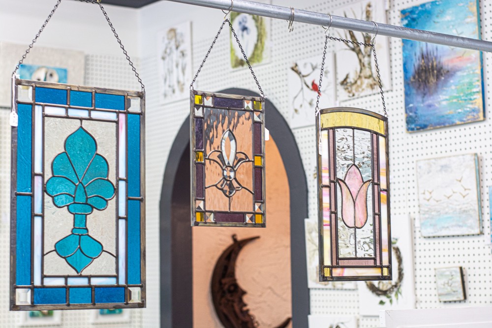 hanging stained glass