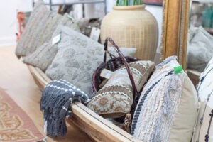 textured throw pillows