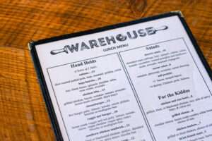 Warehouse Lunch Menu