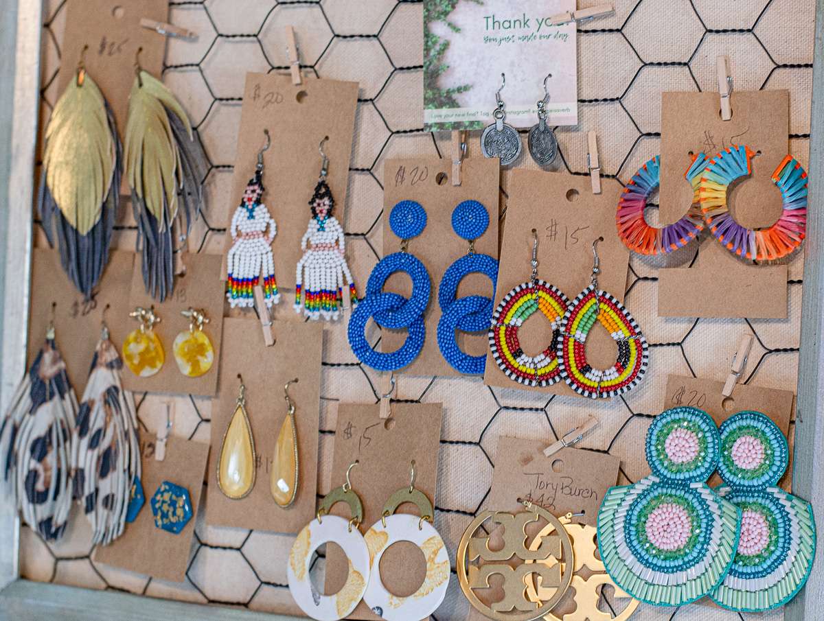 colorful beaded earrings