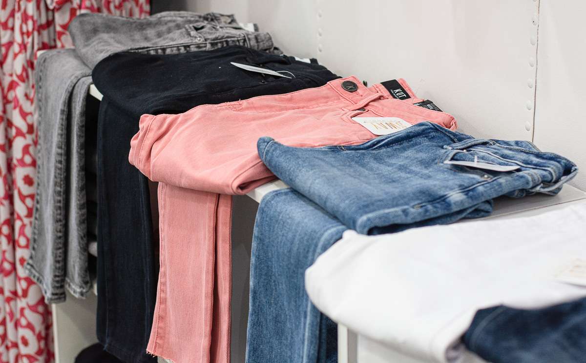 coral pink denim