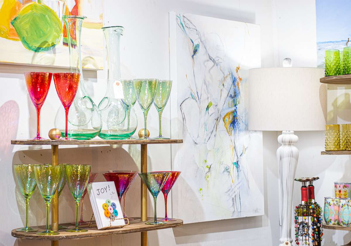 colorful glassware