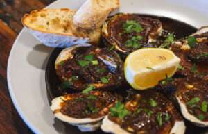 roasted oysters
