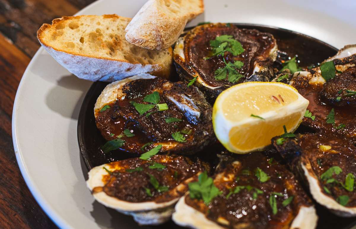 roasted oysters
