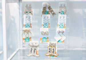 fun bride earrings